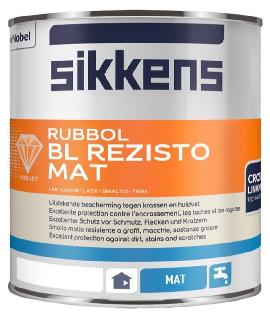 Sikkens Rubbol BL Rezisto matt weiss 2,5 Liter Holzlack Produktbild 