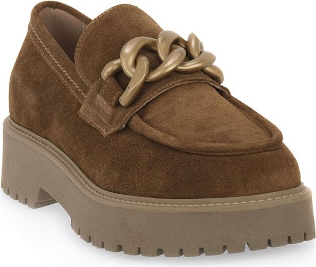 Nero Giardini Velour malto Kette gold Slipper Braun in Gr. 38