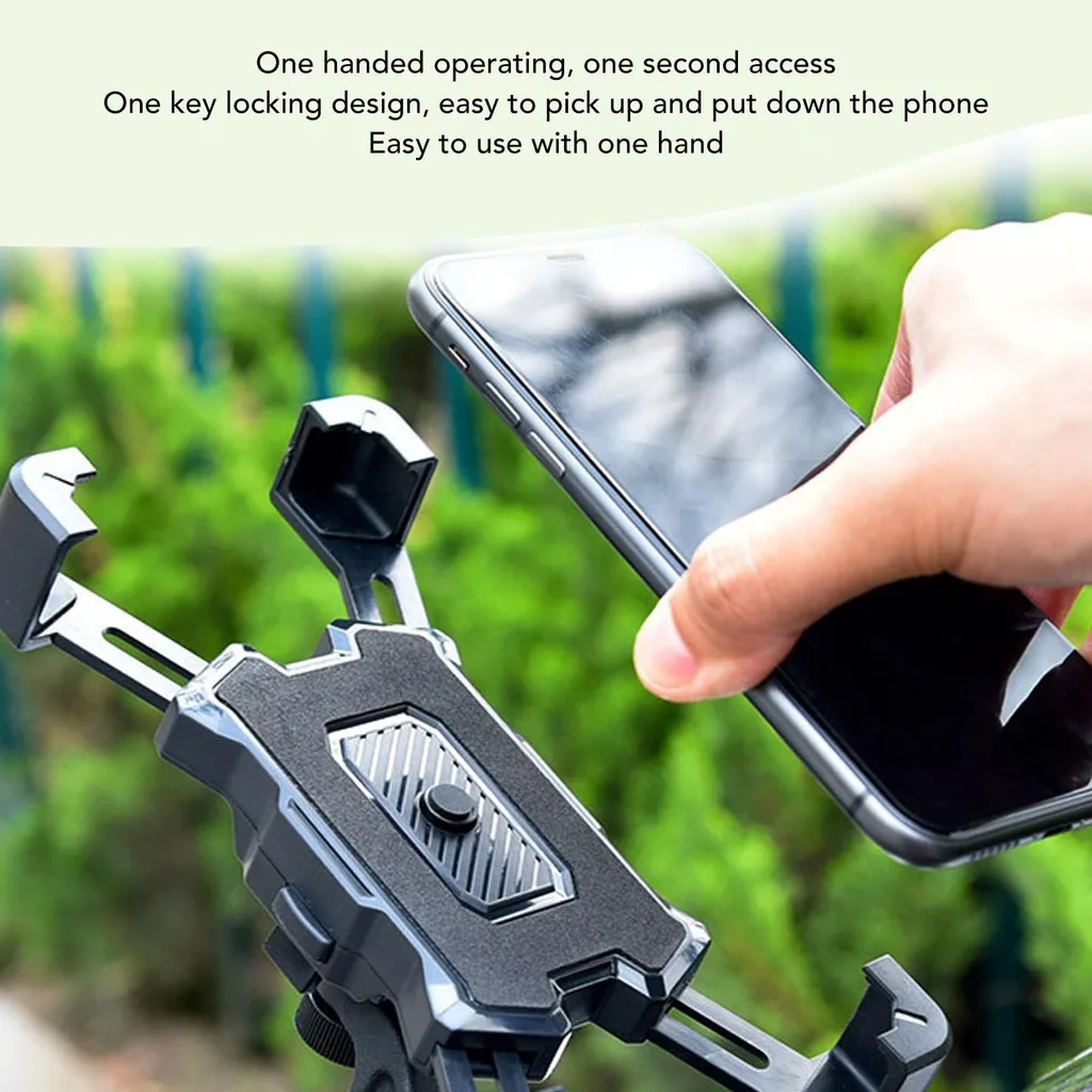 Staffa Smartphone Moto 360° Alluminio Ammortizzata One Touch Lock - 5