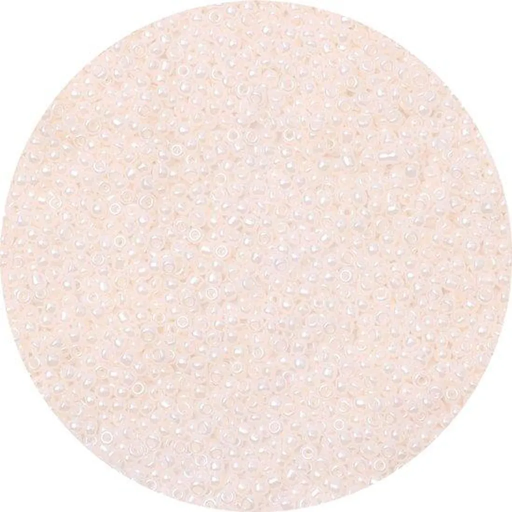 Perles de Rocaille en Verre 4mm Beige Lot de 2000 Pièces pour Bijoux