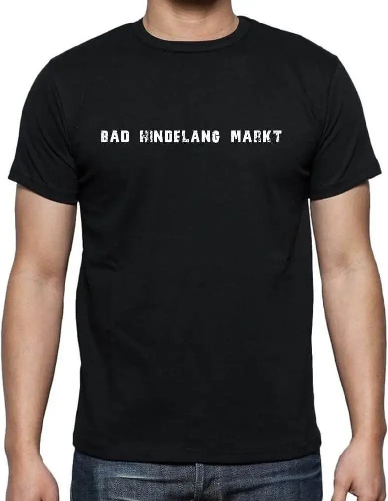 Herren Grafik T-Shirt Bad Hindelang Markt Öko-Verantwortlich Vintage Jahrgang Kurzarm Lustige Druck Geburtstag Geschenk Mann