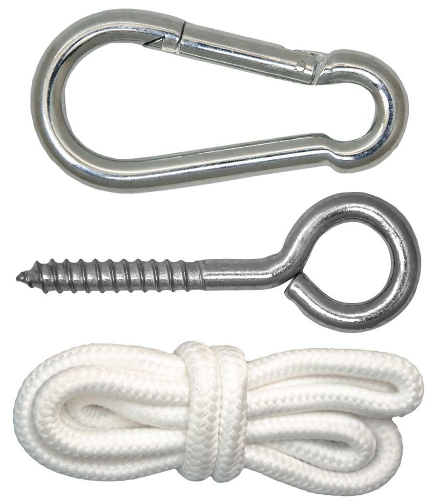 Hängematten Befestigung bis 160kg - mit Karabiner und Produktbild 