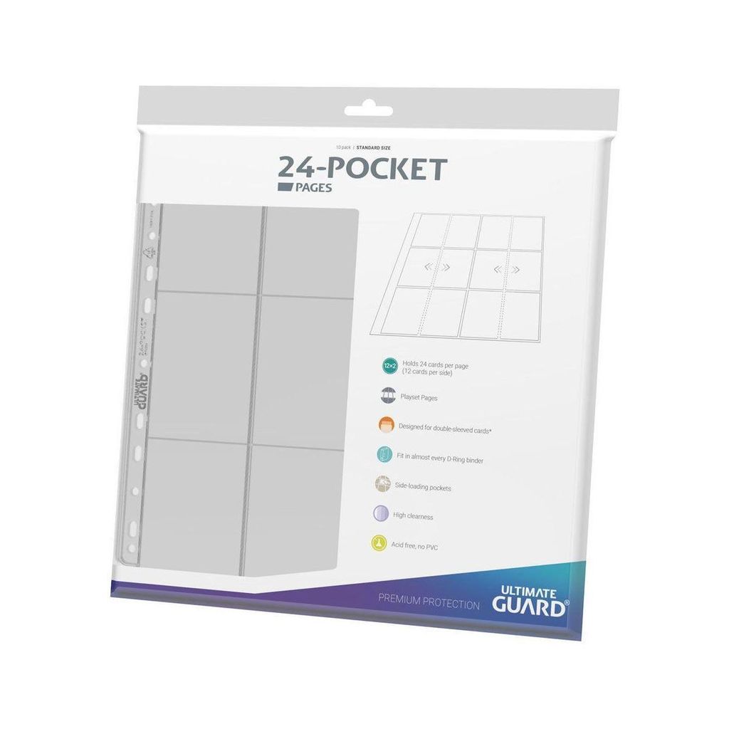 Ultimate Guard 24-Pocket QuadRow Pages Side-Loading Transparent (10)