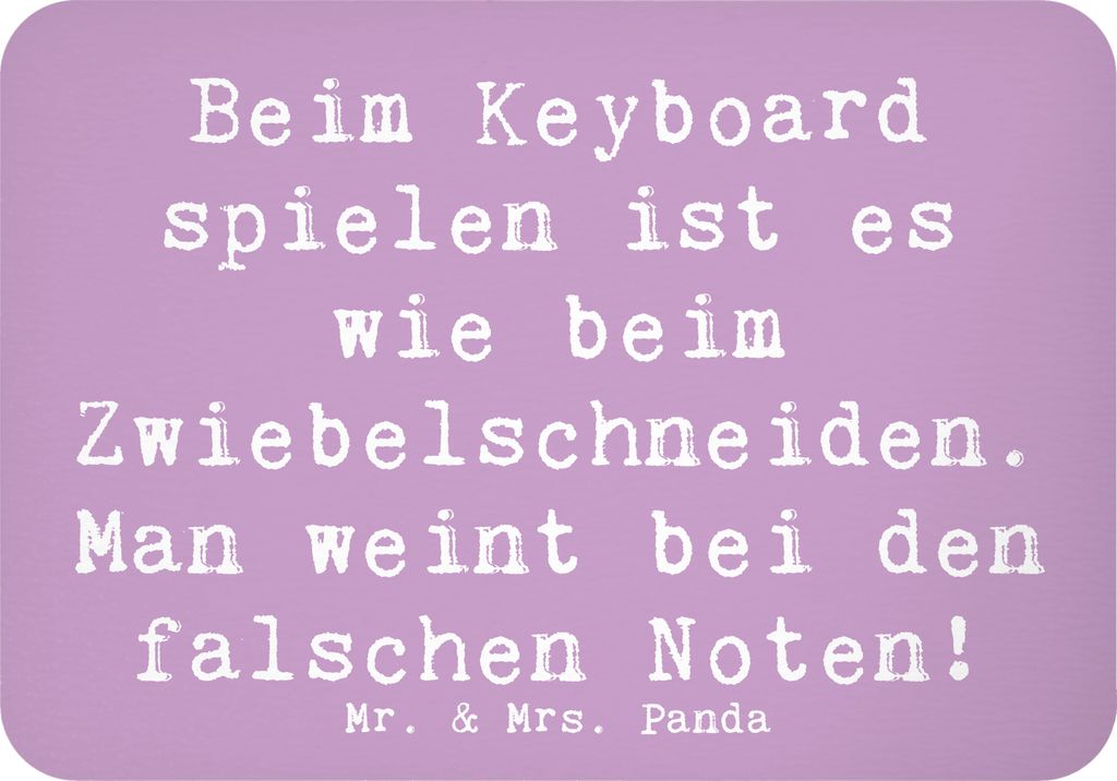 Mr. & Mrs. Panda magnet Spruch Keyboard Tränen - Lavendeltraum - Geschenk, Musiker, Spielen, zettelhalter, Musik, Instrument, whiteboardmagnet, No...