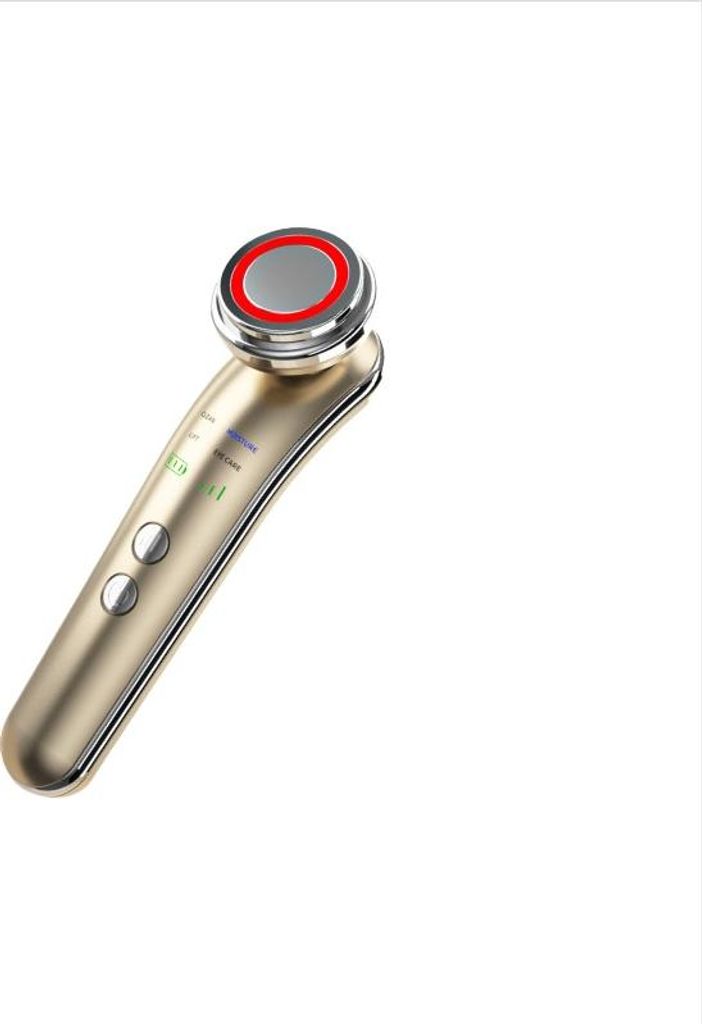 INF 3-Farben LED Lichttherapie Gesichts Massagegerät für Hautstraffung & Reinigung Gold