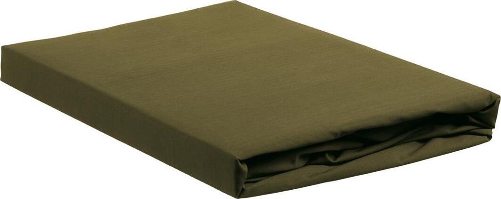 Ambiante Spannbettlaken Baumwoll Uni HL Olive Green 70x200 grün