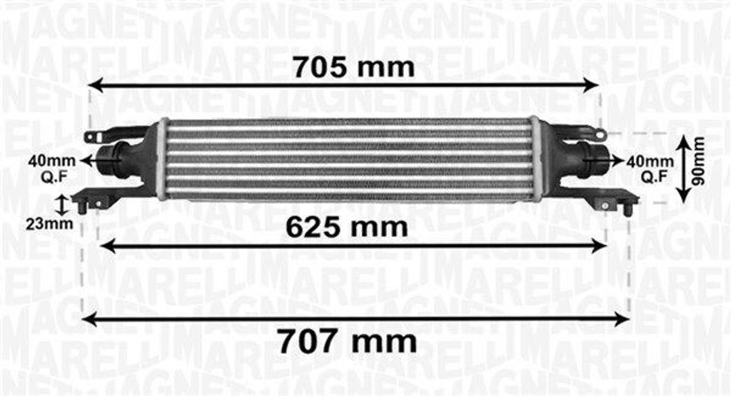 MAGNETI MARELLI Ladeluftkühler 351319204120 für OPEL Corsa D Schrägheck (S07)