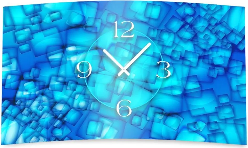 Design Moderno Orologio dixtime 3D-0016 Astratto Blu | Arredo Parete 3D