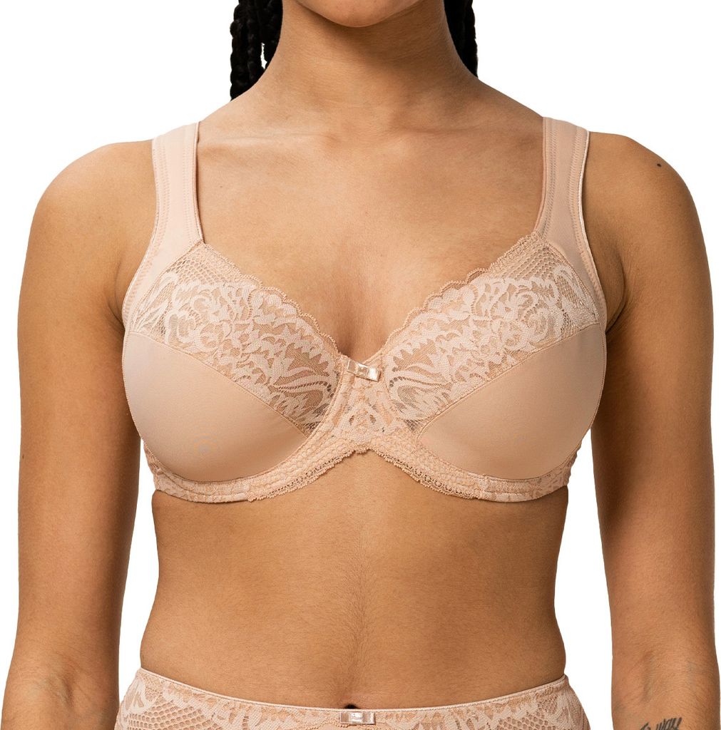 Triumph Modern Lace + Baumwolle W02 BH mit Bügel, Farbe: Beige (Neutral Beige), Größe: 105D