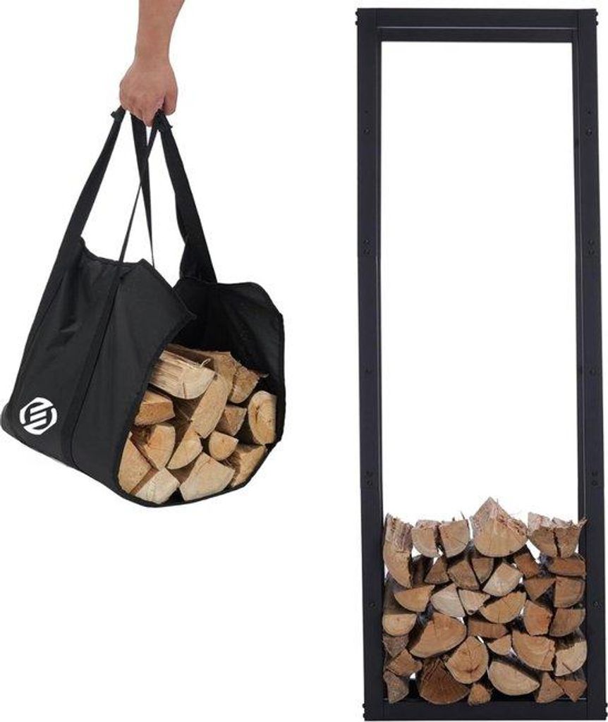 Holzschrank - 100 x 25 x 148 - Holzschrank - Holz Lagerung - Brandhölzer - Holz Aufbewahrung