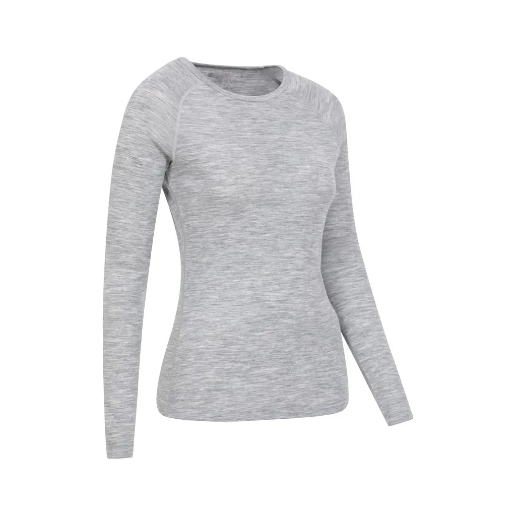 Mountain Warehouse - Top termico "Merino II" da donna MW1685 (44 IT) (grigio chiaro)