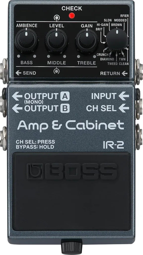 Pédale d'effets BOSS IR-2 audio 32 bits et 11 modèles d'amplis