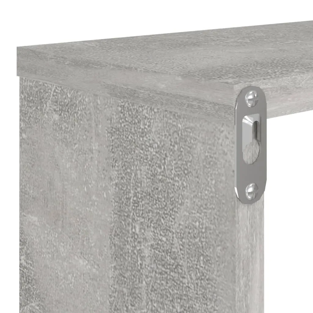 Set 4 Mensole Parete 80x15x26,5 Grigio Cemento - vidaXL Design Cubo - 15