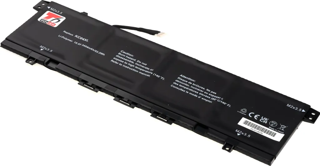 Batteria T6 Power per Hewlett Packard Envy 13-ah0900 serie, Li-Ion, 15,4 V, 3450 mAh (53,2 Wh), nero