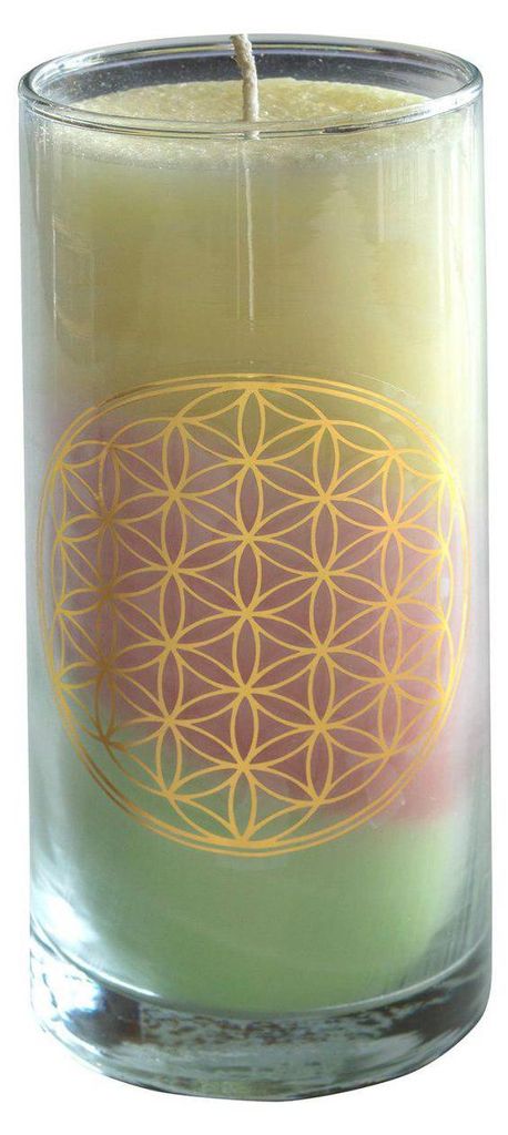 Kerze "Dream BDL" im Glas Stearin 14cm pastell