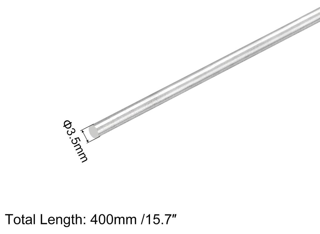 5 Stš¹ck 304 Metallstangen Garten, 3.5mm x 400mm Metallst?be fš¹r DIY Handwerk, Motorrad, Deko, Garten