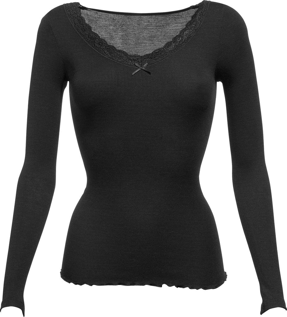 Nina von C. Damen-Unterhemd, langarm schwarz 38