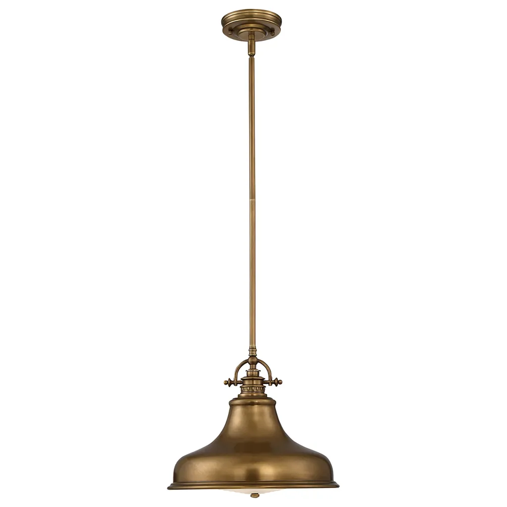 Lampe à suspendre Emery en laiton vieilli - Luminaire de cuisine vintage