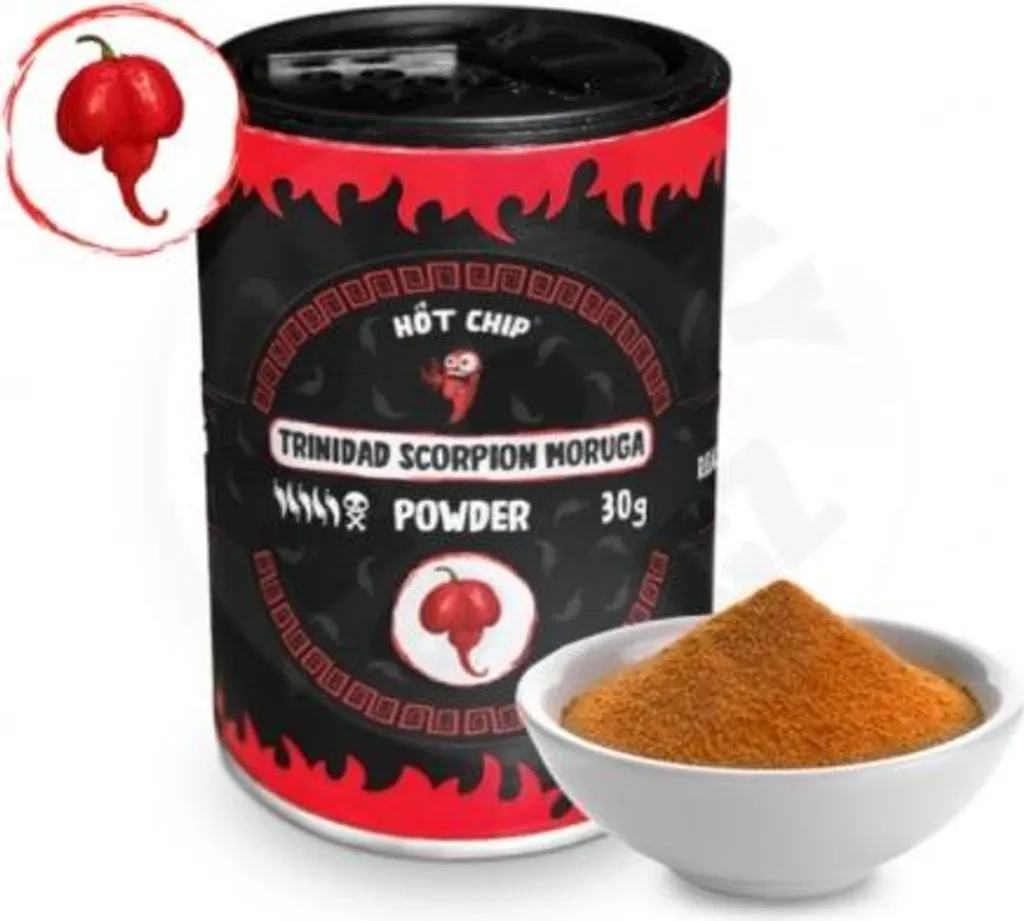 Trinidad Moruga Scorpion en poudre HOT CHIP 30 g saveur fruitée et intense