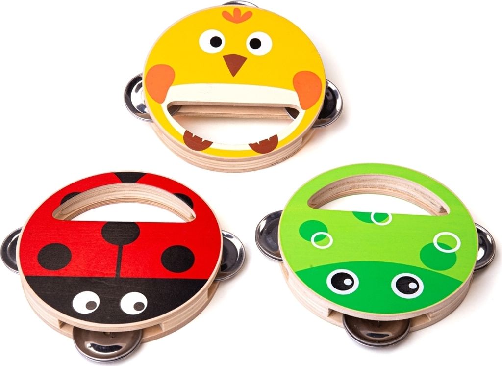 Bigjigs Toys Tamburin 1Stück rot
