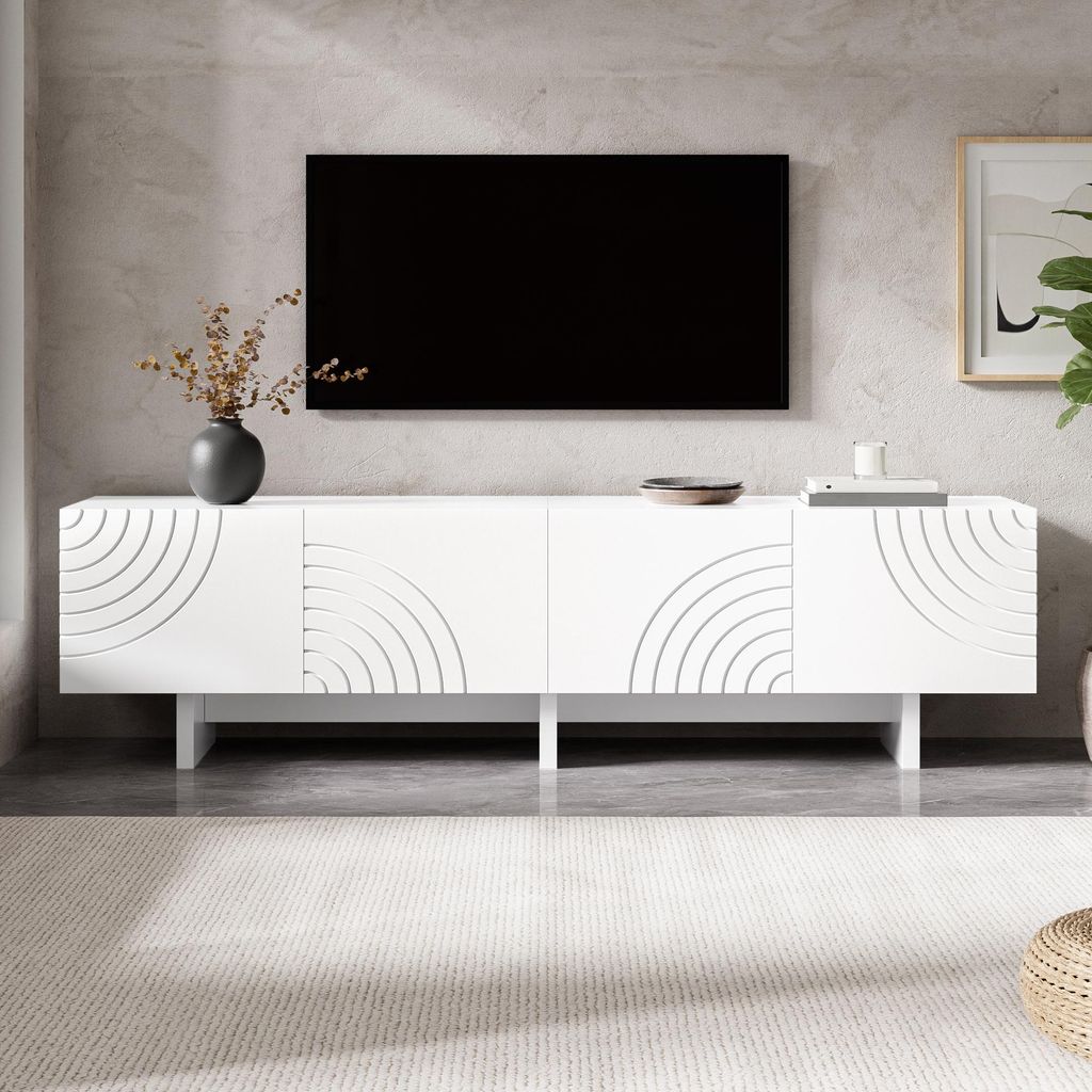 Merax TV-Schrank mit 4 Türen, Modernes TV Lowboard mit Produktbild 