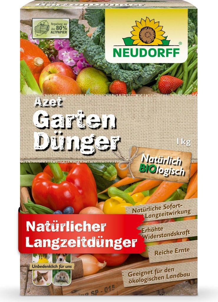 Neudorff Azet GartenDünger  - 1 kg organischer Sofort- & Produktbild 