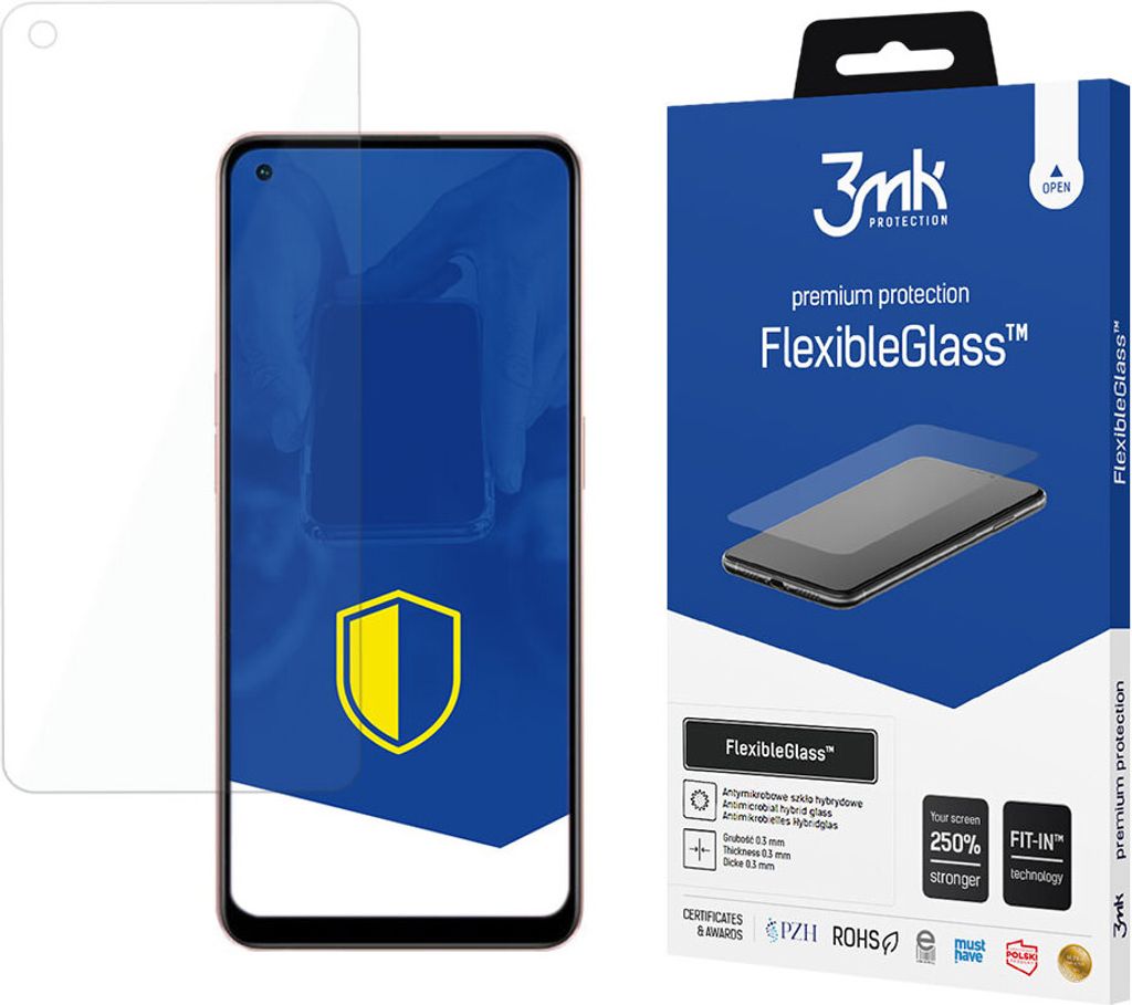 3mk Display Hybridglas FlexibleGlass für Oppo A96 5G 0,3mm 7H