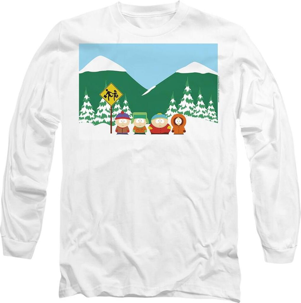South Park - "Bus Stop" T-Shirt für Herren/Damen Uni TV11113 (M) (Weiß)