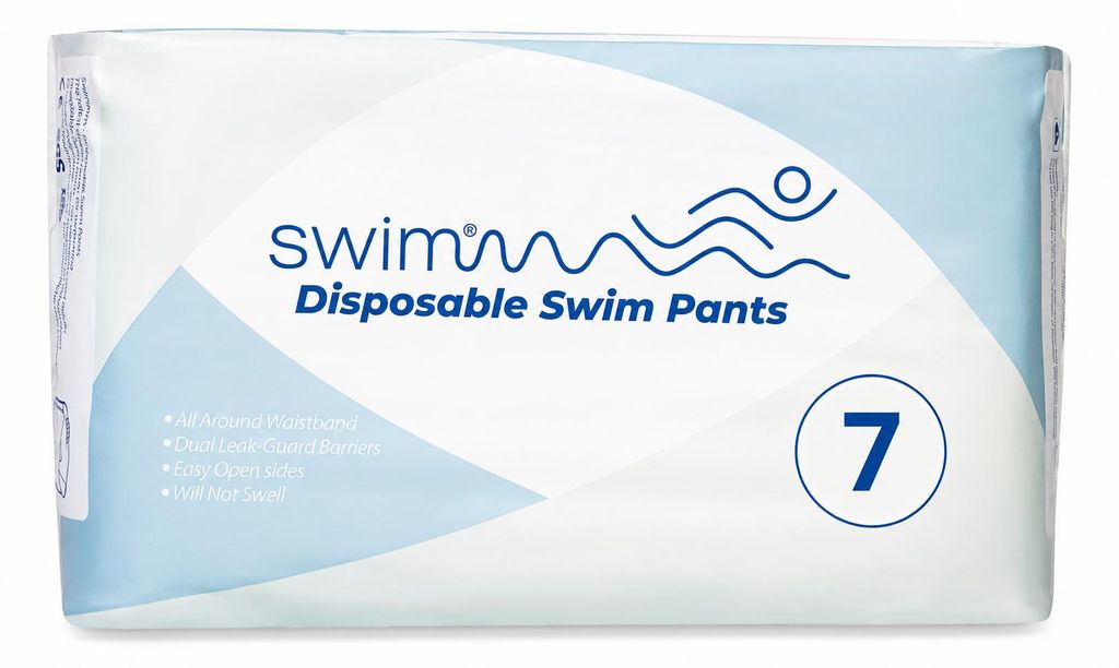 SWIMMM Einweg-Schwimmwindeln für Kinder, Größe 7, 18–30 kg, Produktbild  KI-generiertes Bild