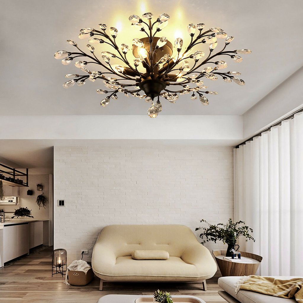 Luxus LED Decken Hänge Lampe Schlaf Zimmer Beleuchtung Blätter Pendel Leuchte 