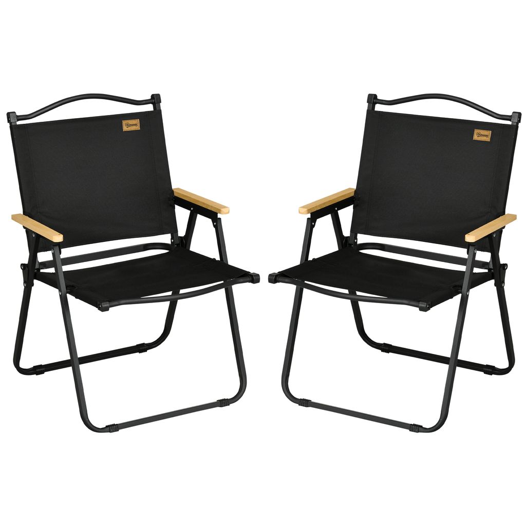 Outsunny Campingstuhl 2er Set faltbarer Gartenstuhl mit Produktbild 