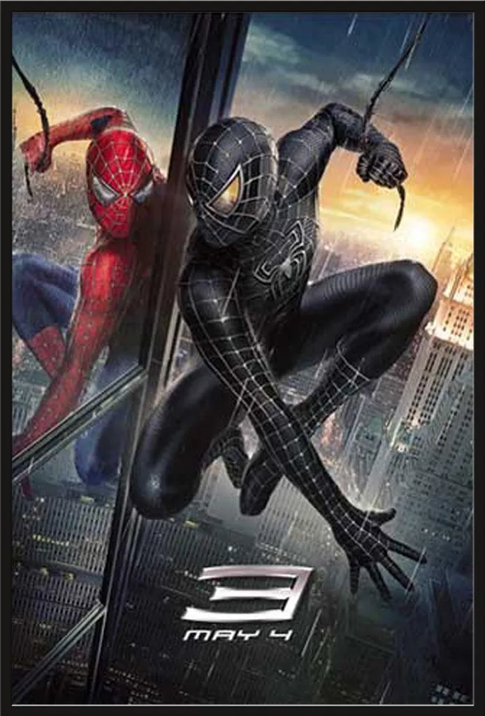 Poster Spider-Man encadré vitre acrylique incassable cadre Shinsuke® noir