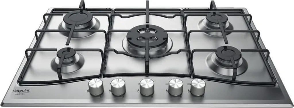 Table gaz Hotpoint PCN 752 T/IX/HA 5 brûleurs avec triple couronne