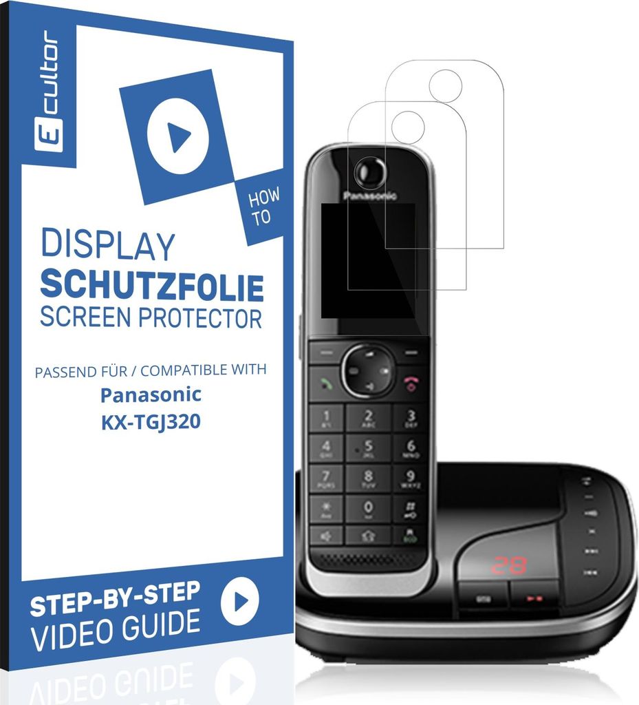 2x 3D Schutzfolie Matt für Panasonic KX-TGJ320 Display Flexibel Full Cover