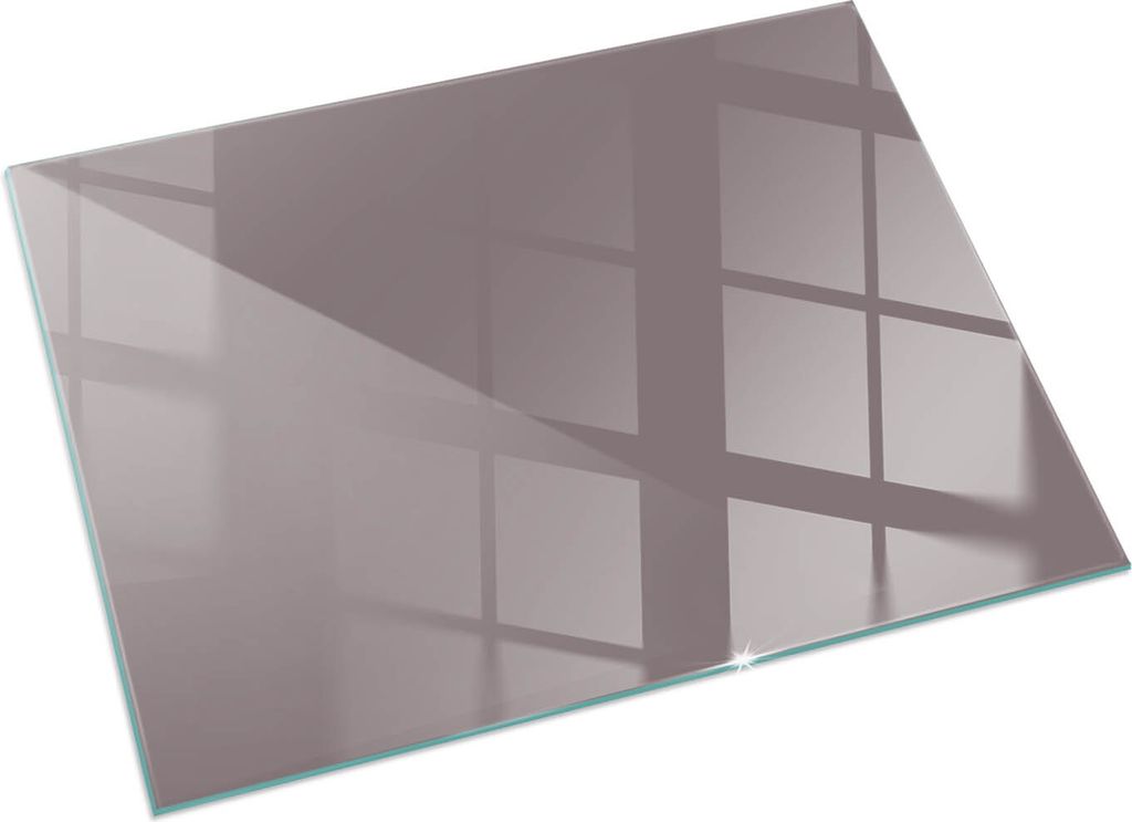 Farbe Beige – Glasbodenplatte für – Kaminofen – Kaminplatte Glas – Schutzglas – Funkenschutzplatte –Glasbodenplatte Feuerfeste – Hit...