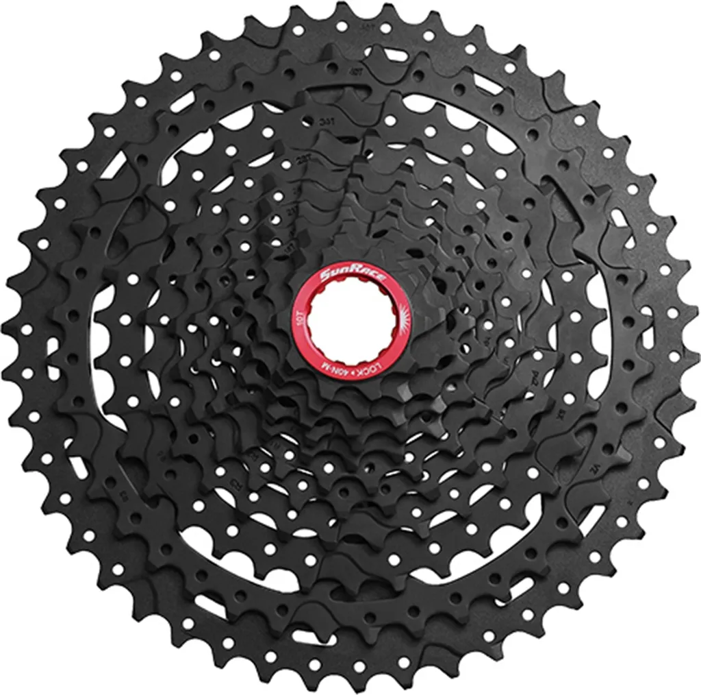Cassette SunRace CSMX9XETZ Noire 10-46T en Acier et Aluminium 11 Vitesses