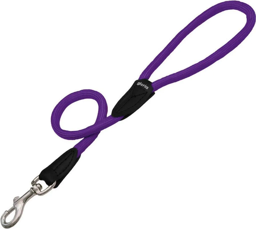 Guinzaglio Gloria Nylon Rotondo 10mm*120cm Viola - Per Cani Attivi