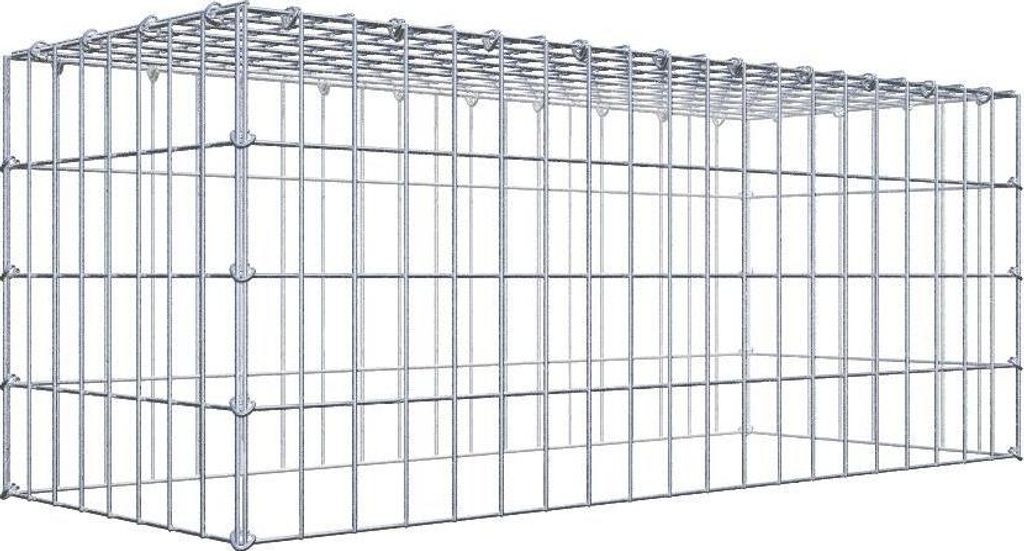 Anbaugabione Typ 3 100 cm x 40 cm x 40 cm (L x H x T), Maschenweite 5 cm x 10 cm, C-Ring