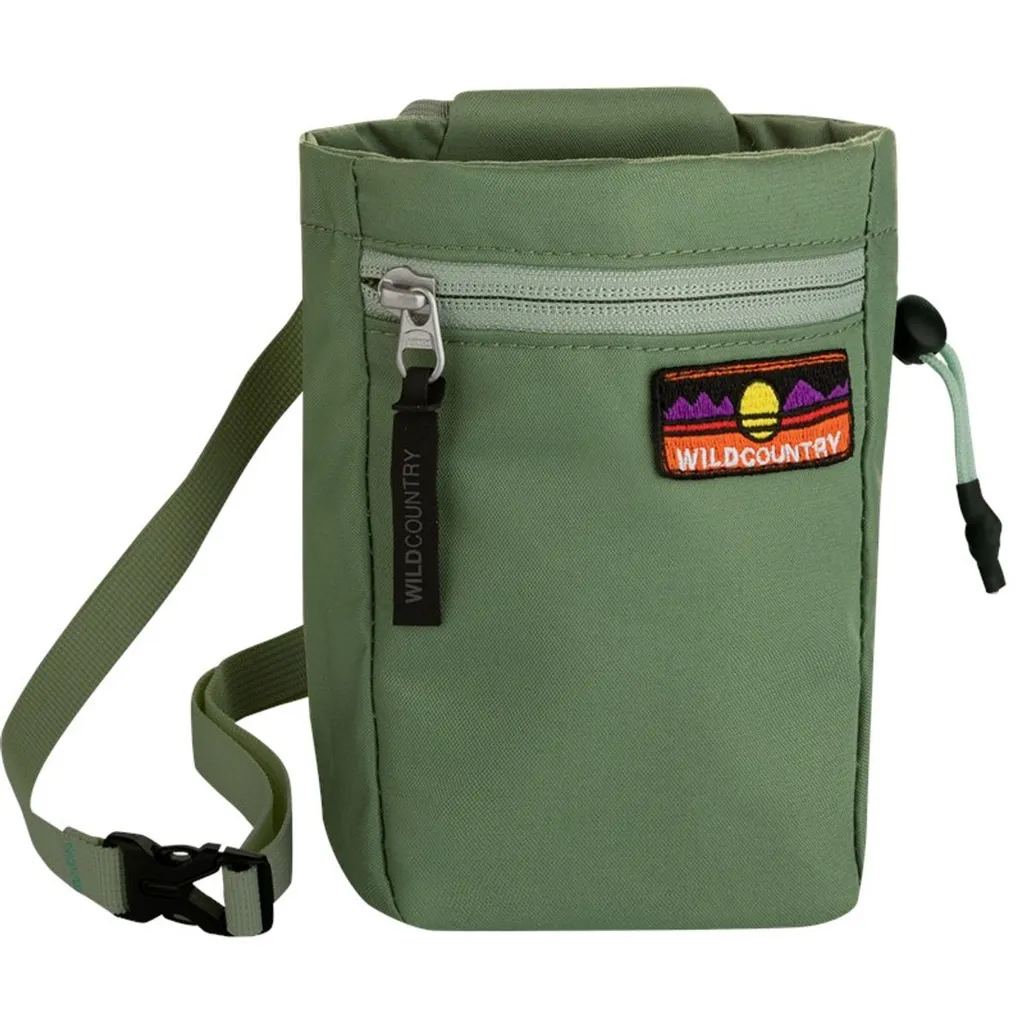 Sac à craie Flow pour escalade en falaise et bloc - Wild Country Vert
