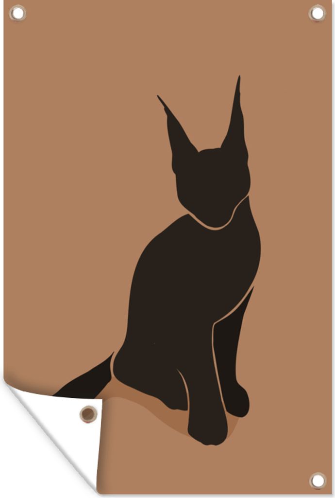 MuchoWow 40x60 cm Outdoor-Poster Gartendeko Sichtschutz Garten Poster für den Garten Katzen - Minimalismus - Haustiere