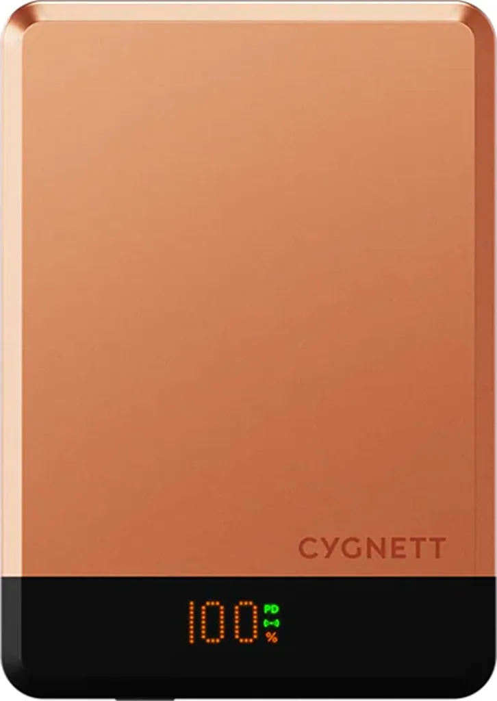 Cygnett MagSlim 10000 mAh : Batterie Externe Sans Fil Magnétique Cuivre