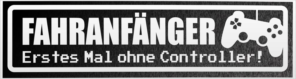 Kiwistar Fahranfänger - ohne Controller invertiert Magnetschild Schild magnetisch - 45cm Schwarz - reflektierend - Magnetfolie für Auto PKW Kfz