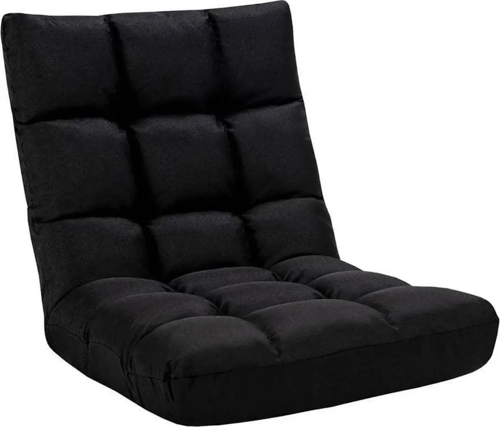 Fauteuil de lecture inclinable noir idéal pour salon et espace gaming