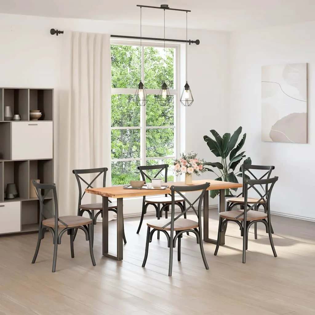 Set 2 Gambe SYFAX a U per Tavolo 38x73 cm Acciaio Design Industriale