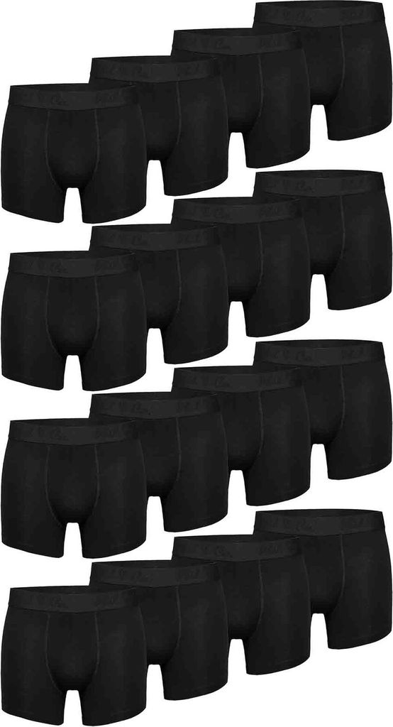 Phil & Co. Berlin Herren Boxer 16-Pack Retropants - schwarz1 - Größe L