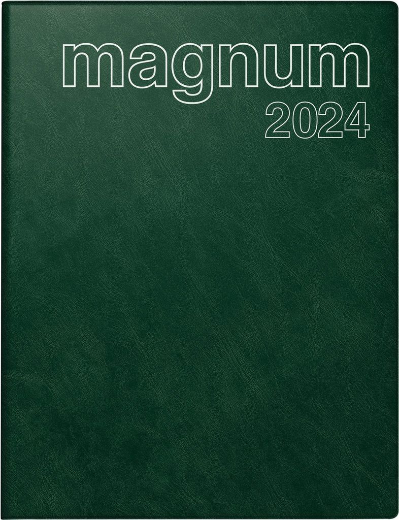 rido/idé 7027042584 Wochenkalender Buchkalender 2024 Modell magnum 2 Seiten = 1 Woche Blattgröße 18,3 x 24 cm Schaumfolien-Einband Catana dunkel...