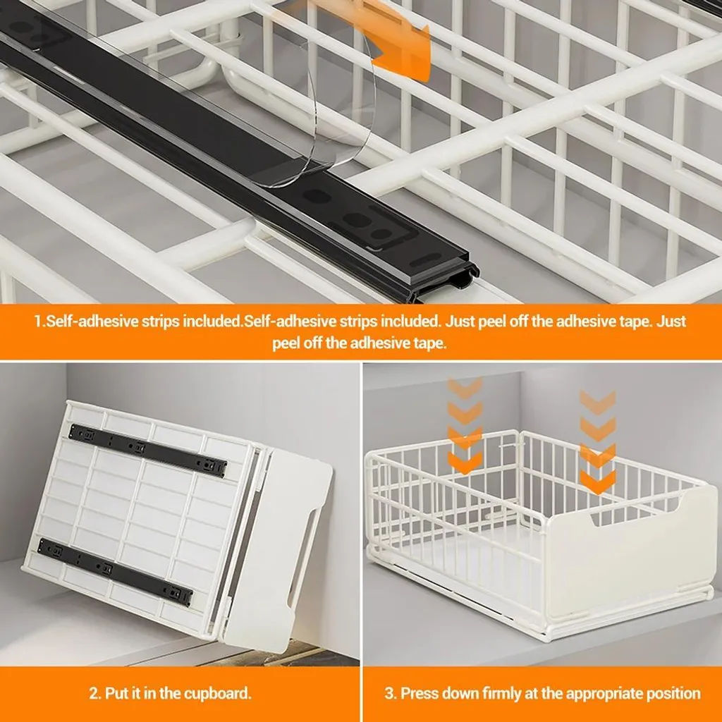 Organisateur extensible pliable en acier pour rangement sous évier - 5