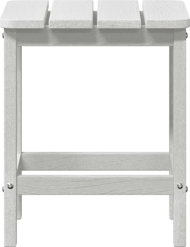 Table d'appoint cube blanche en polyéthylène imperméable 38x38x46 cm - 4