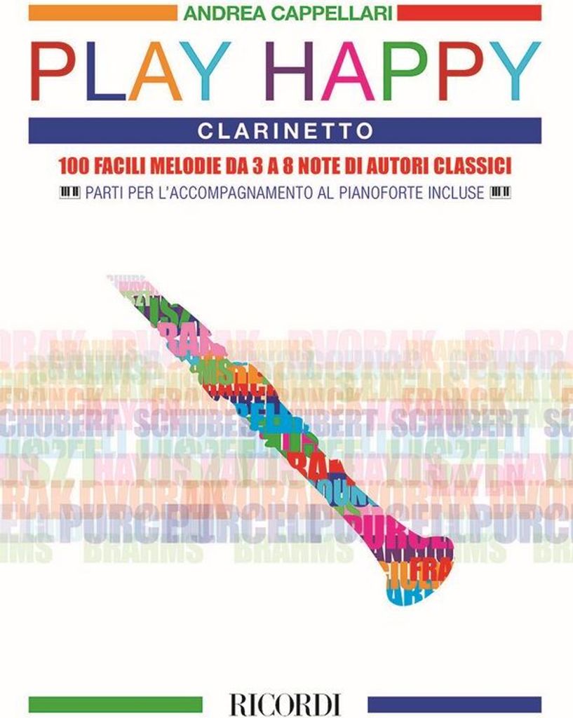 Andrea Cappellari, Play Happy (Clarinetto) Klarinette und Klavier Buch + Einzelstimme