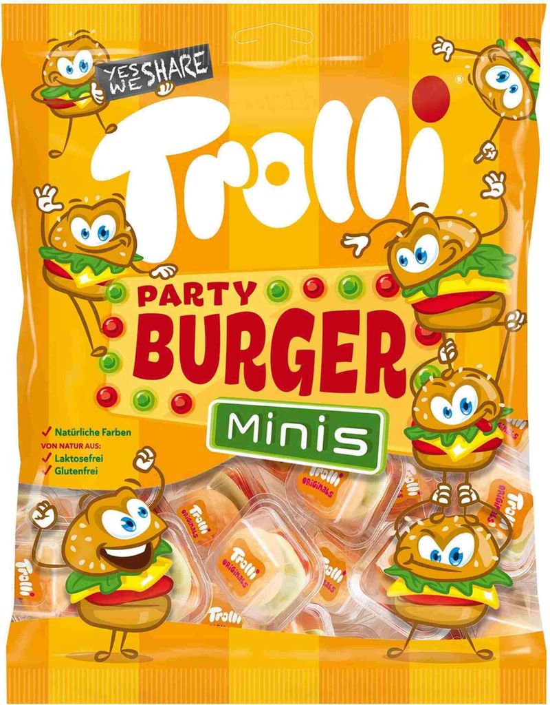 Żelki Trolli Żelpartburgmini o smaku owocowym 170 g Obrázek produktu 